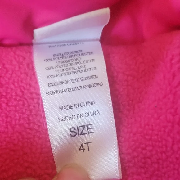 Vibrant Pink Quilted Kids Puffer Jacket - Picture 4 of 5